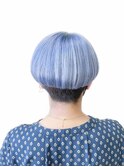 ＊刈りボブ＊アクアブルー