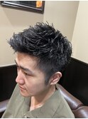 ツーブロックショートツイストパーマ