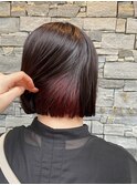 【下地　由美】切りっぱなしインナーカラーミニボブ