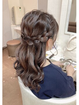 アールイー(Re:) ハーフアップ　編み込みハーフアップ