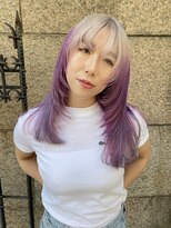 ヘン(hen)&nbsp;【心斎橋hen】ブリーチ　ダブルカラー　デザインカラーレイヤー