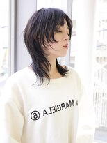 エムスラッシュ ストリートマーケット スマートサロン センター北(M.SLASH)&nbsp;姫カットレイヤー/ミディアムウルフ/黒髪/透け感/センター北