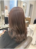 ナチュラルなピンクブラウンカラー (銀座)