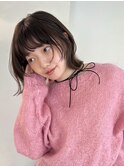 切りっぱなしボブ　外ハネボブ　顔まわりレイヤー　レイヤーボブ