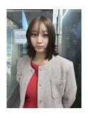 ハッシュカットミディアムレイヤーウルフカットボブレイヤー