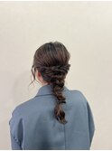 |お呼ばれヘア 編みおろし|