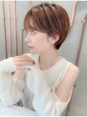 チェリーブラウンミニウルフホワイトグレージュデジタルパーマ