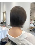 ミニボブ　タッセルボブ グレージュ　髪質改善トリートメント