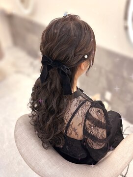 ヘア サロン クラン ソア 心斎橋店(hair salon clan soar) ハーフアップ【クランソア】ヘアメ/ヘアセット/心斎橋
