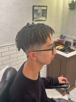 バーバーブロス 長堀店(BARBER BROS)&nbsp;【BarBerBROS】ツイスト　ハリガネパーマ　ブレイズヘア