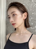 サンクマーケット 渋谷(cinq MARKET)&nbsp;渋谷タッセルボブ切りっぱなしボブピンクブラウンカラー韓国前髪