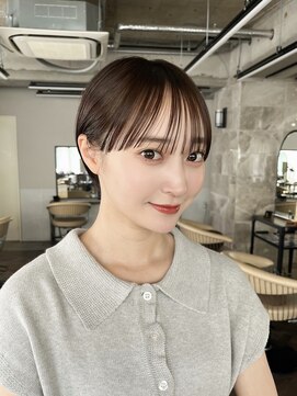 サンドイエナ 横浜店(sand yena) くびレイヤーボブルフネビージュ小顔ワンレンこなれミディ