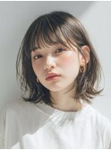 ハッシュカットボブ外ハネレイヤー