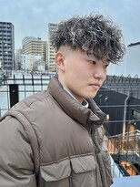 メゾンフォーメン(Maison for men)&nbsp;ホワイトメッシュ×バロックパーマ