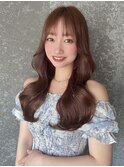 くびれヘア/レイヤーカット/韓国ヘア/ブラウンカラー