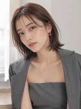 ノア 三宮店(NOA) 【NOA】小顔見せ透明感ベージュ韓国風くびれボブレイヤー