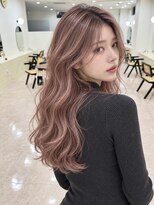 モト 船橋(moto)&nbsp;韓国アイドルヨシンモリロング顔周り艶髪ローズベージュ船橋