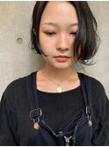 bibito デジパ切りっぱなしアシメ 柔らかソバージュパーマ ボブ