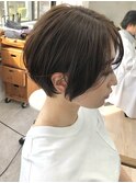 ミルクティベージュショートカット20代30代40代