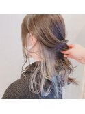 インナーカラー×ホワイトベージュ