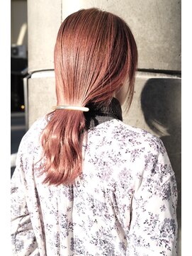 ユニオン(union) コーラルピンク×バレッタアレンジ