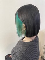 ネイヴスヘアー 福工大駅前店(Neivs Hair) ダークグレー　と　インナーグリーン