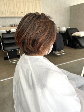 アトモスサニーテラス(Atmos sunny terrace) balayage×orange