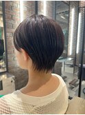 メンズライクアースカラーグレージュアッシュマッシュショート