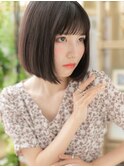 ★黒髪ヘルシースタイル小顔切りっぱなしボブ20代30代40代★10