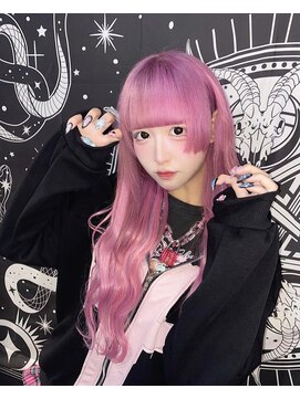 エルシャドール(EL-SHADDOLL) 《パステルピンク×シールエクステ ロング》ハイトーン ブリーチ