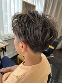 【メンズ】束感抜群!ツーブロアップバングショート【小松】