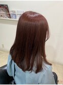 ブリーチなしイルミナカラー濃いめピンクベージュ