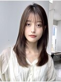 大人シンプルレイヤースタイル*レイヤーカット*ロングヘア*面長