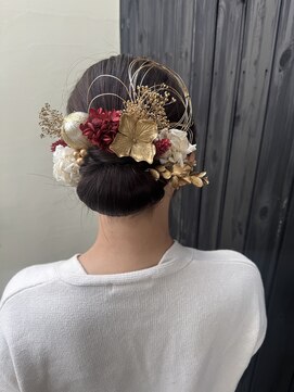 アオトソラ 成人式ヘア