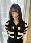 アプリコットオレンジハイライトカラーバレイヤージュ