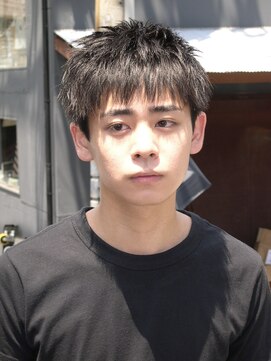 ココ 原宿(KOKO) メンズスパイキーショート 刈り上げツーブロック黒髪