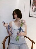 ＊切りっぱなしボブ×ナチュラルストレート＊