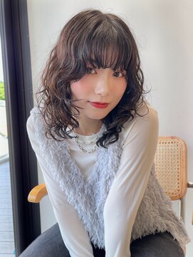 ホロ(hollo) ドライパーマニュアンスパーマウェーブミディアムパーマ