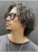 大阪梅田波巻きパーマツイストスパイラルパーマセンターパート◆
