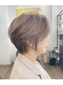 白髪ぼかし脱白髪染め似合わせショートボブ40代50代60代♪