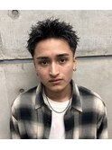 ベリーショートツーブロックビジネスショートパーマカルマパーマ