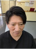 センターパートアップバング