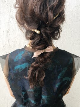 アンジュ(ange) (ange maco) バレッタの重ね付け編みおろし