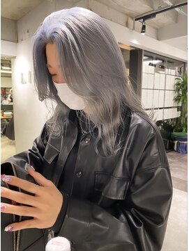 リンドトウキョウ(LINDO TOKYO) YA73_くすみブルー/ハイトーン/ダブルカラー/ブルーカラー