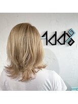 アドナインス(Add9)&nbsp;ミルクティー　ホワイトブリーチ　レイヤーカット