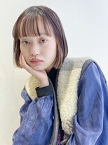 アルバム 銀座(ALBUM GINZA)&nbsp;インナーボブ_ミニウルフテラコッタくすみブルー_98511