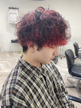 エル(EL by green) 《tomi》波巻きスパイラル×メッシュレッド