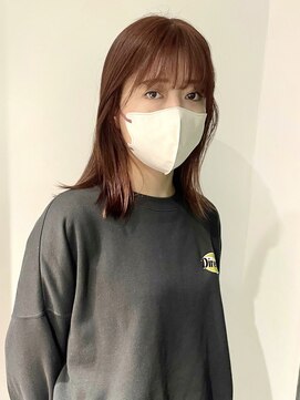 ラミエバイメルト 下北沢(lamie by melt) 毛利/ブリーチなしダブルカラーのピンクベージュ外ハネくびれ