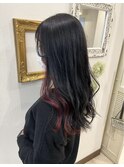 透明感ダークブラウン×カシスイヤリングカラー☆