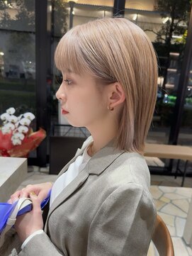 ジアン バイ ミルボン 西宮ガーデンズプラス(GIEN by milbon) 耳かけボブ/ホワイトベージュ